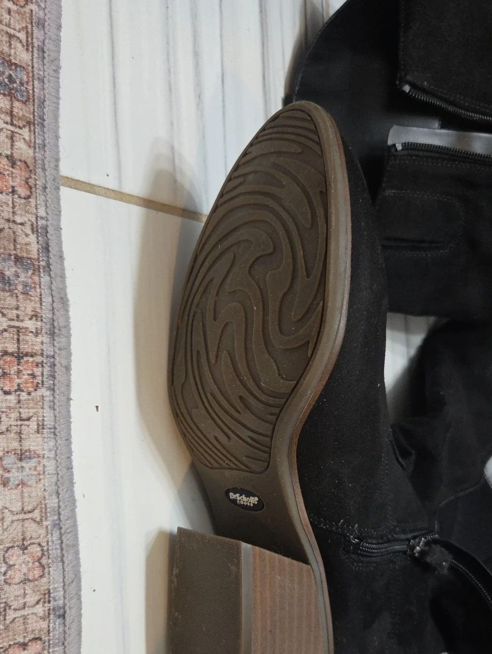 Dr. Scholl's Black Knee High Boots Block Heel.